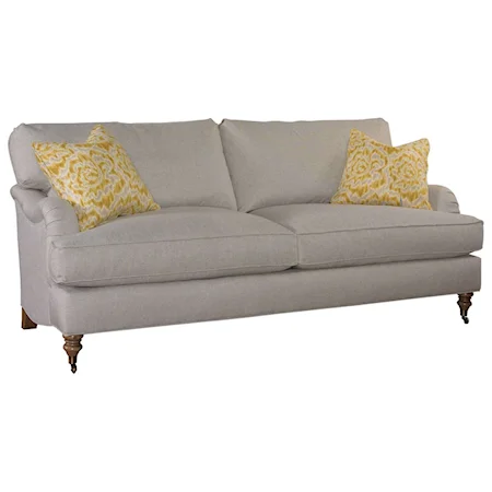 Queen Sleeper Sofa with Castered Turned Feet